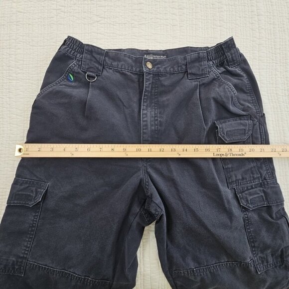 5.11 Tactical Pants Men's 34x32 Navy Blue Canvas Cargo Double Knee Style 74251 - Picture 4 of 13